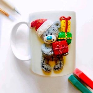 3D Teddy Bear mug Christmas mug